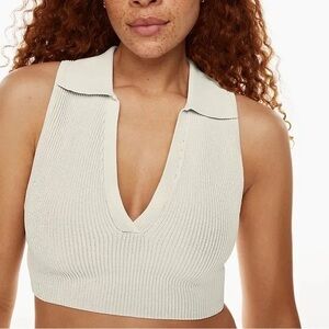 Aritzia Babaton Sculpt Knit Polo Top